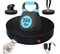 Plataforma giratoria de 32 cm, capacidad de 88 a 300 libras, base giratoria motorizada resistente, soporte giratorio motorizado grande, tocadiscos de fotografía (carga de 32 cm/negro/300 libras)