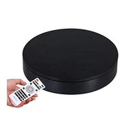 Plataforma giratoria de 32 cm, capacidad de 88 a 300 libras, base giratoria motorizada resistente, soporte giratorio motorizado grande, tocadiscos de fotografía (carga de 32 cm/negro/300 libras)