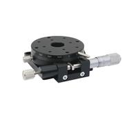 Plataforma giratoria manual de 360 grados con eje R de 125 mm RSP125-L, etapa deslizante con cojinete de precisión, carga lineal de 49 N y 5 kgf, 125 mm