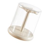 Plataforma giratoria multiusos con transparencia de 360 grados y base para relojes en miniatura, vitrina de exhibición para coleccionables, caja de joyería giratoria
