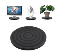 Plataforma Giratoria Redonda, Base Giratoria Manual 360°, 20 cm Plástica Giratoria Tocadiscos para Manualidades Monitor Esculturas de Cerámica Plantas Bonsai, Negro
