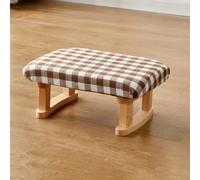 plataforma inclinada del pedal, Taburete con reposapiés bajo el escritorio, de madera y tela, mecedor multicolor(H)