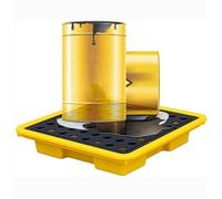 Plataforma Industrial Resistente para contención de derrames, Bandeja colectora Modular de plástico a Prueba de Fugas, palé Antideslizante y apilable (72 x 72 x 16 cm) para una gestión segur