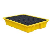 Plataforma Modular Antiderrames Con DesagüE Y Soportes Para Montacargas, Plataforma Modular ContencióN De PláStico, Desmontable Y A Prueba De Fugas Para La Industria Y QuíMicos(19.3 * 13.8 * 3.5)