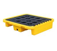 Plataforma Modular Antiderrames Con DesagüE Y Soportes Para Montacargas, Plataforma Modular ContencióN De PláStico, Desmontable Y A Prueba De Fugas Para La Industria Y QuíMicos(28.3 * 28.3 * 6.3)