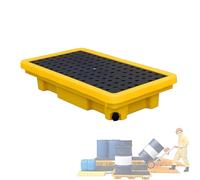 Plataforma Modular Antiderrames Con Orificios De Drenaje Con Rejillas Para Una Limpieza Eficiente,Bandeja De ContencióN De PláStico Desmontable A Prueba De Fugas Para Uso Industrial(26 * 14.2 * 4.7)