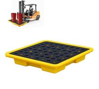 Plataforma Modular Antiderrames Con Rejillas Para La ContencióN De Derrames De Productos QuíMicos Y Bidones Aceite En Almacenes Y FáBricas,Bandeja De ContencióN Para Uso Industrial(13.2 * 13.2 * 2.2)