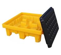 Plataforma modular antiderrames, palé de plástico, bandeja contención antifugas, 17 estilos(130 * 130 * 15cm)