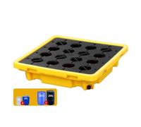 Plataforma modular de contención de derrames para tambor de aceite, plataforma antifugas para prevención y control de derrames, solución fiable de gestión de derrames para mayor seguridad