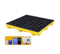 Plataforma Modular de contención de derrames y prevención de Fugas en bidones de Aceite para la Seguridad Industrial y la protección del Medio Ambiente.