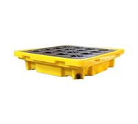 Plataforma Modular para Fugas/Almohadillas de Rejilla. Plataforma Industrial de contención de derrames: palé de bidón de Aceite de Polietileno con Drenaje y Bandeja de re