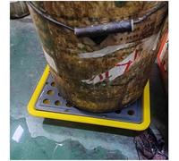 Plataforma modular para recuperación de aceite, bandeja de aceite industrial apilable con desagüe, bandeja de rejilla para garaje (66 x 36 x 12 cm)