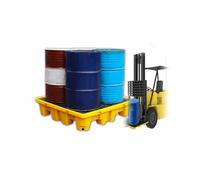 Plataforma para derrames de petróleo, Bandeja de Polipropileno Duradera con desagüe, 120x120x18 cm. Contención de Productos químicos para Laboratorio e Industria. Fácil Limpieza para un Alma