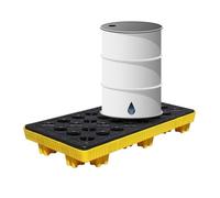 Plataforma para derrames de petróleo, palé Modular para contención de derrames, Plataformas antifugas de Alta Resistencia con Rejilla, 120x120cm y 120x60cm para Almacenamiento Seguro de líqu