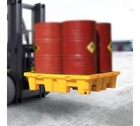 Plataforma para derrames de petróleo, Plataforma Modular de contención de derrames para 1/2/4 bidones, Bandeja de Drenaje a Prueba de Fugas para Garaje, Cocina, sótano y Almacenamiento indus