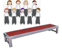Plataforma para escenario de coro antideslizante, color rojo, para escuela, iglesia, comercial, canto coral, escalera, grupo, foto, atril, premio, podio, escalera, plataforma de pie, 1 nivel