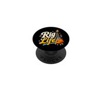 Plataforma petrolífera Rig Life Funny Oilfield Roughneck PopSockets PopGrip Adhesivo