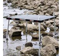 Plataforma plegable de pesca, aleación de aluminio, ultraligera, marco abierto, adecuado para costas, ríos, orillas de lagos