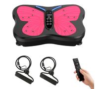 Plataforma Vibración Muscular, Plataforma De Modelado con 120 Niveles y 9 Modos, Plataforma Vibratoria para Uso Doméstico con Bluetooth,Mando a Distancia y Resistencia Cuerda,para Adelgazar Tonificar