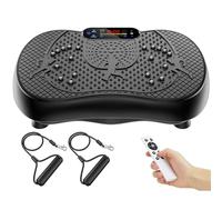 Plataforma vibrante de alto rendimiento 180 velocidades, función de drenaje linfático, Bluetooth, capacidad de 150 kg, para escultura y relajación profunda, fitness y recuperación en casa (A)