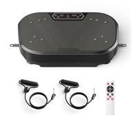 Plataforma Vibratoria, 120 Velocidades Plataforma Vibración Muscular para Musculación y Moldeado,Altavoz Bluetooth y Bandas Elásticas Fitness en Casa para Quemar Grasa y Adelgazar