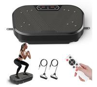 Plataforma Vibratoria 200kg, Plataforma Vibración Muscular con 120 Niveles de Intensidad y 10 Modos, Pantalla Táctil LED y Control Remoto Inalámbrico para Entrenamiento en Casa, Pérdida de Peso