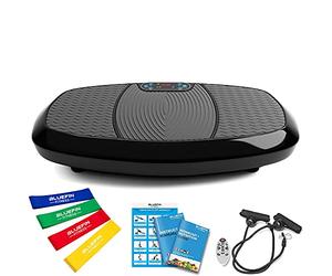 Plataforma Vibratoria 3D con Doble Motor Bluefin Fitness | Gran Superficie Anti-Deslizante | Altavoces Bluetooth | Ideal para Perder Peso | Diseño Británico