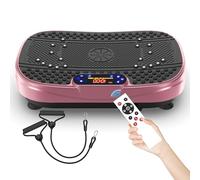 Plataforma vibratoria con terapia magnética y Bluetooth | 120 velocidades de entrenamiento de cuerpo completo | Placas de vibración con mando a distancia y bandas de resistencia para el hogar