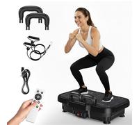 Plataforma vibratoria mejorada 2025 con dos motores para pérdida de peso, entrenamiento de cuerpo completo, desarrollo muscular, masajeador, 1 - 180 ajustes, 150 kg de carga para el entrenamiento