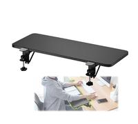 Plataformas de cajón for teclado con abrazadera, sin perforaciones, for escritorios oficina en casa, encimeras cocina y almohadillas apoyo for codos brazos computadora(Black,55*25cm(22x10Inch))