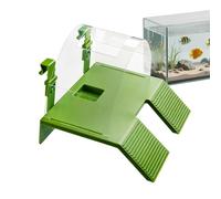Plataformas de escalada de reptiles - Canopla para piscinas de tortugas, lámpara de doble guía con bandeja de alimentación | Diseño de acuario estable, estructura fácilmente accesible para el uso de