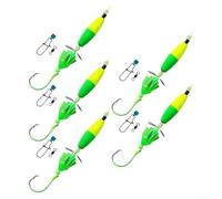 Plataformas de pesca de banco para bagre con cuentas de sonajero emisoras de sonido, 5 broches para una configuración simple, flotadores de alta visibilidad para un uso eficaz (cinturón amarillo 8/0)