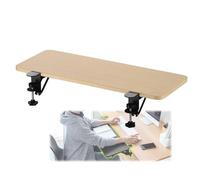 Plataformas for cajón de teclado con abrazadera, sin perforaciones, for escritorio oficina en casa/encimeras cocina/almohadilla apoyo for codo y brazo computadora(Maple,75*25cm(29.5x10Inch))