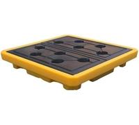 Plataformas modulares apilables de recogida de derrames de petróleo para almacenes al aire libre, fábricas y garaje, polietileno para almacenamiento de bidones de aceite y gestión de derrames