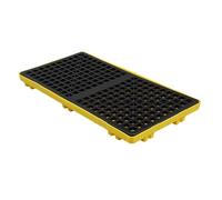 Plataformas modulares de recolección, plataformas de recogida de plástico para aplicaciones industriales, contenedores a prueba de fugas para tambores de aceite usados, laboratorio (120 x 60 x 10 cm)