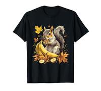 Plátano Ardilla Otoño Plátanos Fruta Naturaleza Ardilla Camiseta