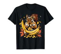 Plátano Ardilla Plátanos Fruta Naturaleza Otoño Ardilla Camiseta
