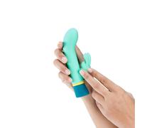 Platanomelón - Vibrador Conejito Pequeño para Mujer con 3 Intensidades y 7 Patrones, Sumergible y Recargable - Gus Azul