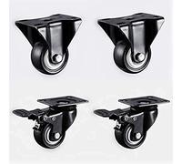 Plate Casters 15 Inch Universal Wheel with Brake Dual-Bearing PU Polyurethane Wheel Gold Diamond Wheel Reel Universal Wheel Castors Casters(1.5 Inch B and C)