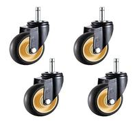 Plate Casters 3"/4" Threaded Stem Mount Industrial Castors, Swivel Casters, Furniture Wheels, Quick Mounting/Dismounting, No Noise, for Hardwood Floors, Carpets, Laminates and Tile Castors (Col(Plunge