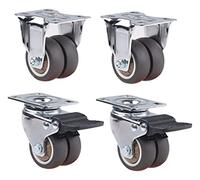Plate Casters Fully Silent Casters Universal Wheel with Brake 15 Inch 2 Inch Sofa Furniture Small Wheel Directional Steering Wheel Castors Casters(A,2 Inch)