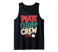 Plate Cleanup Crew Foodie Humor Funny Saying Quote Camiseta sin Mangas