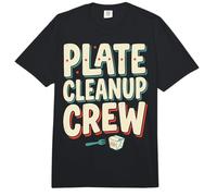 Plate Cleanup Crew Foodie Humor Funny Saying Quote Comfort Colors Adult Heavyweight T-Shirt