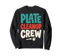 Plate Cleanup Crew Foodie Humor Funny Saying Quote Sudadera