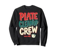 Plate Cleanup Crew Foodie Humor Funny Saying Quote Sudadera