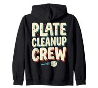 Plate Cleanup Crew Foodie Humor Funny Saying Quote Sudadera con Capucha