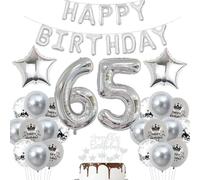 Plateado decoración 65 cumpleaños hombre globos plata 65 años globos fiesta 65 cumpleaños decoración plateado 65 cumpleaños globo mujer globos 65 cumpleaños plata 65 años decoración fiesta