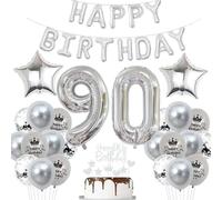 Plateado decoración 90 cumpleaños hombre globos plata 90 años globos fiesta 90 cumpleaños decoración plateado 90 cumpleaños globo mujer globos 90 cumpleaños plata 90 años decoración fiesta