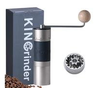 【Plateado】KINGrinder K6 molinillo café manual mango recto muela inox
