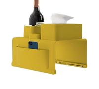 Plateau D'accoudoir De Silicona | Porte-gobelets En Silicone Pour Canapé,Porte-gobelet Anti-déversement Avec Pochette Et Porte-boîte À Mouchoirs Pour Canapé Canapé